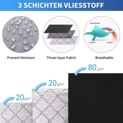Fixwal Black Underbed Storage Bags with Clear Window and 2 Reinforced Handles Under Bed Storage