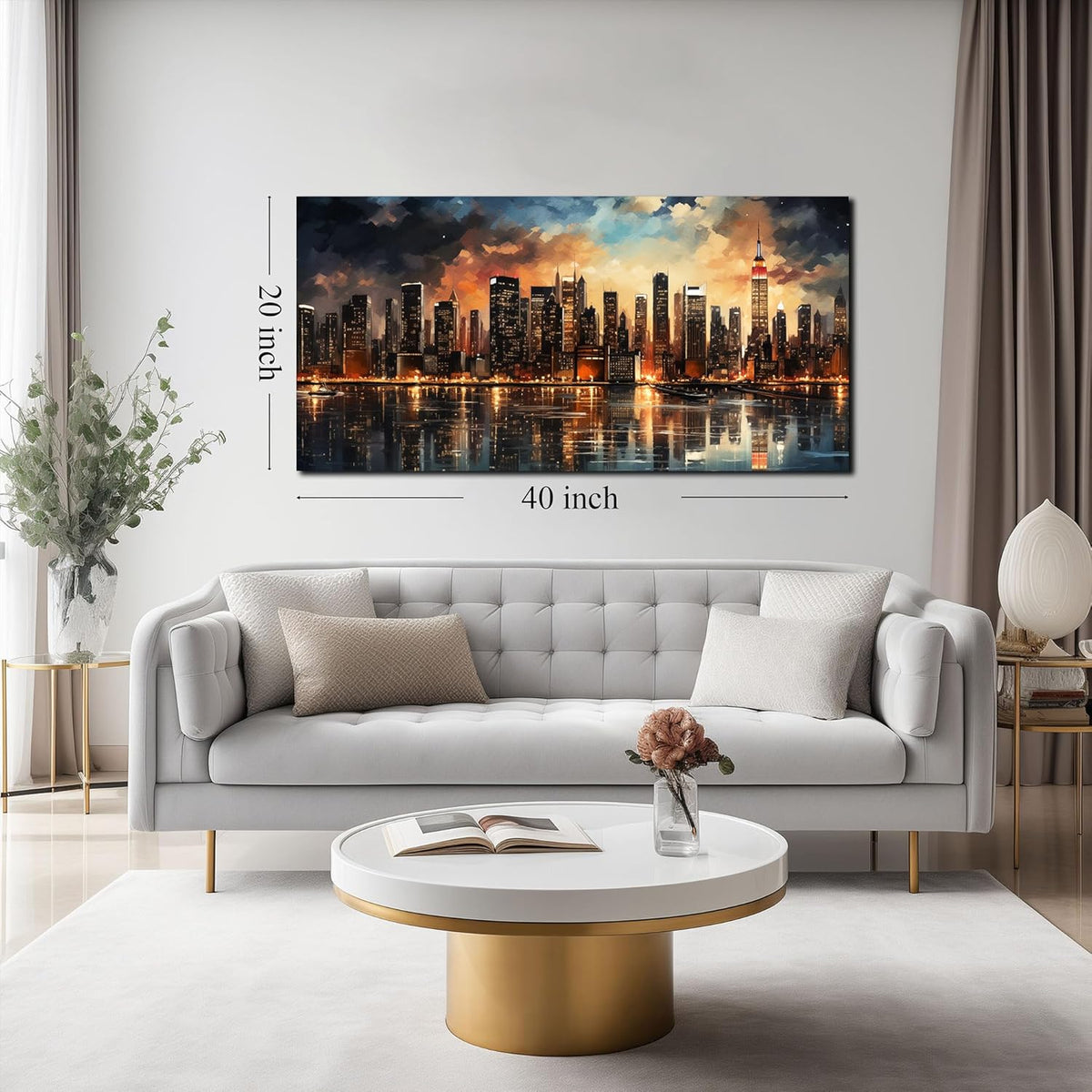 New York City Canvas Wall Art for Bedroom Modern Wall Pictures for Living Room Home Office Wall