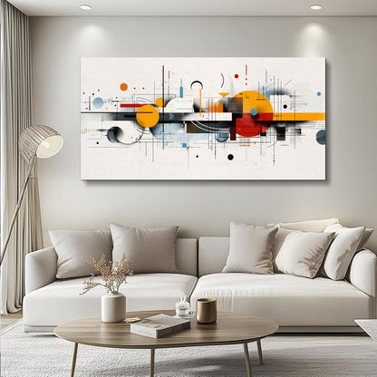 KELIYUAN Abstract Geometry Print Red Yellow Blue Minimalist Art Home Decor Abstract Modern Art