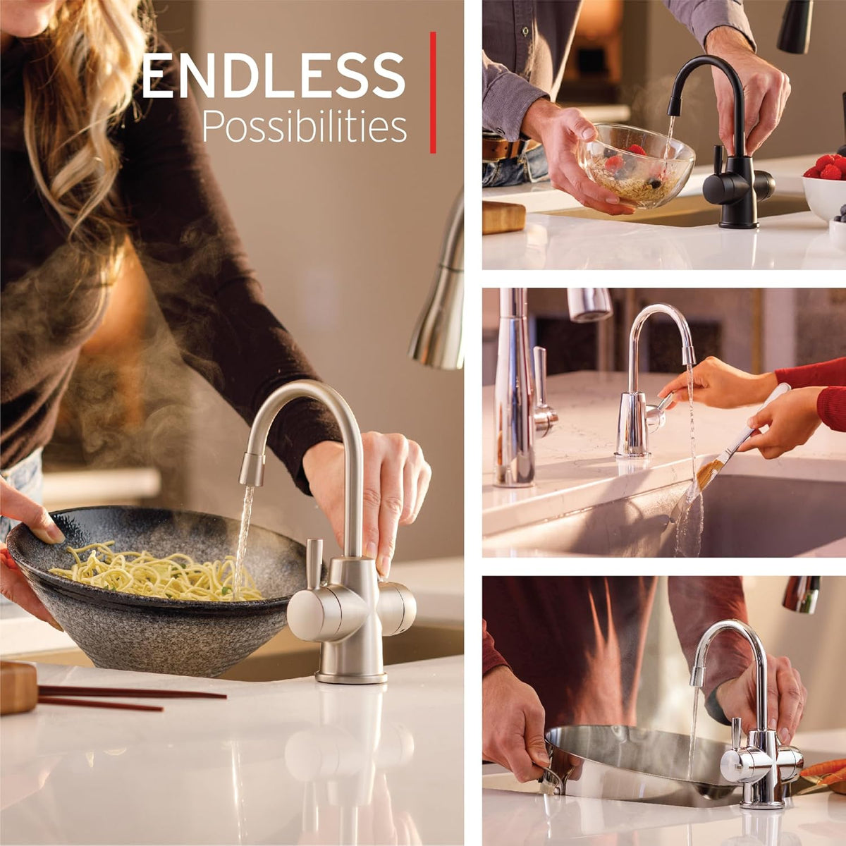 InSinkErator HOT250 Instant Hot and Cold Water Dispenser System & F-1000S Standard Under Sink Water