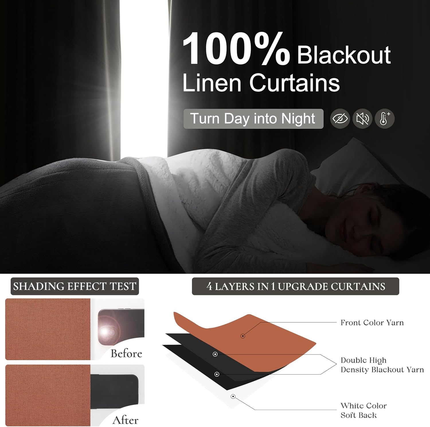 Fall Burnt Orange Curtains Pinch Pleated Blackout 84 Inches Long 2 Panels Set,Terracotta Autumn