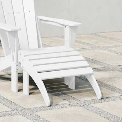 WestinTrends Outdoor Ottoman, Patio Adirondack Ottoman Foot Rest, All Weather Poly Lumber Folding