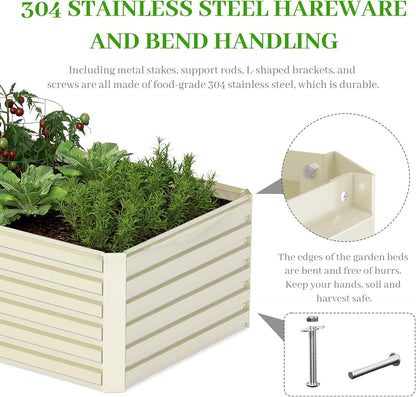 6x3x2 ft Raised Garden Bed, Large Metal Planter Raised Beds, Planters for Outdoor Plants for