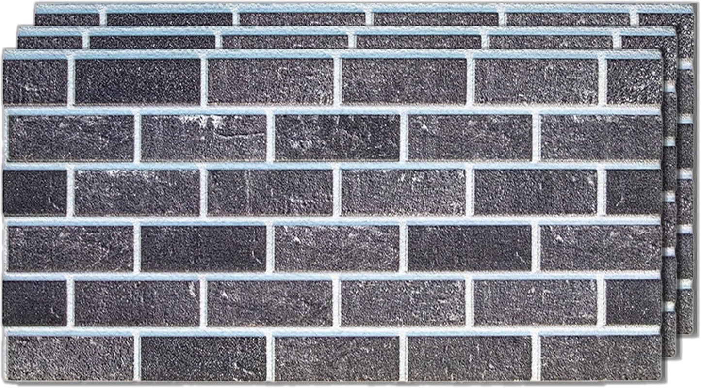 IZODEKOR 3D Brick Effect Wall Panels - Faux Brick Paneling for Living Room, Kitchen, Bathroom and