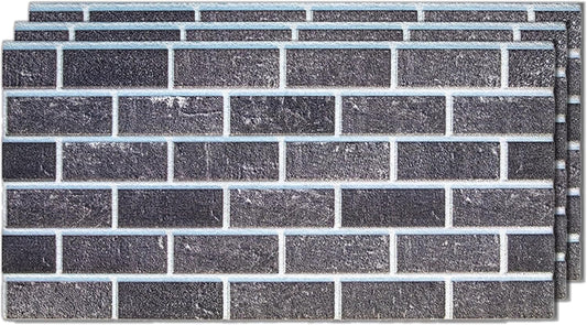 IZODEKOR 3D Brick Effect Wall Panels - Faux Brick Paneling for Living Room, Kitchen, Bathroom and