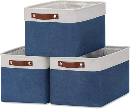 DULLEMELO Fabric Storage Bins, Foldable Storage Baskets for Organizing, Empty Gift Baskets (3-Pack