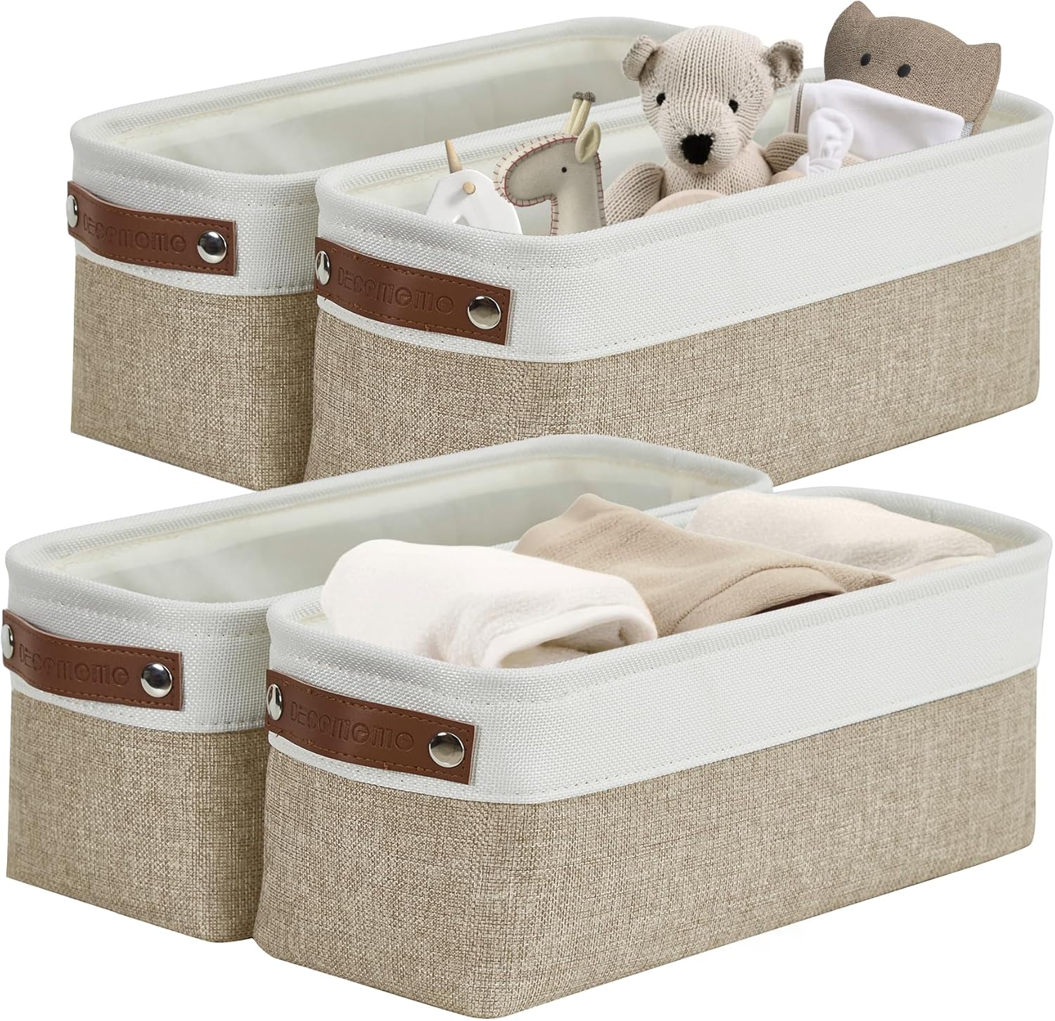 DECOMOMO Narrow Storage Bins Small Baskets for Organizing Bathroom, Toilet Tank, Towel Storage