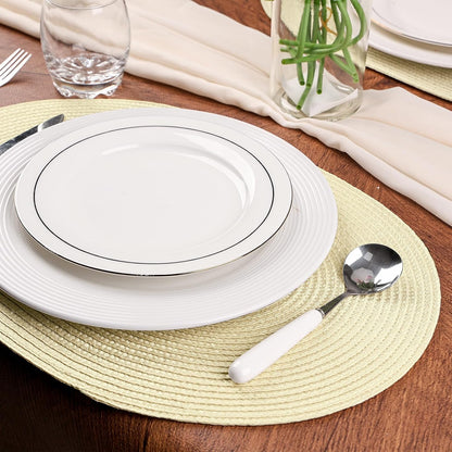 AHHFSMEI Placemats Set of 6 for Dining Table Washable Woven Vinyl Non-Slip 18x12 inches Placemat