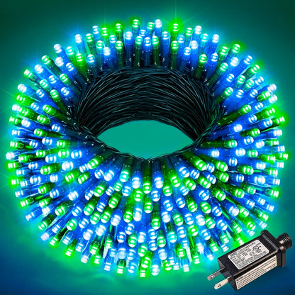 100FT 300 LED Christmas Lights Outdoor, Christmas Tree Lights with 8 Modes Waterproof, Plug in