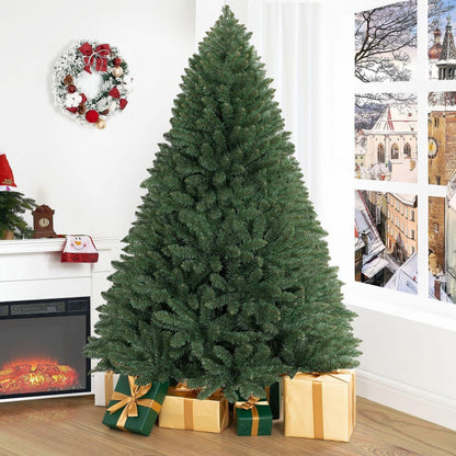 Prague 6.5ft Prelit Artificial Christmas Tree with Foot Pedal, 1197 Branch Tips, 450 Warm Lights