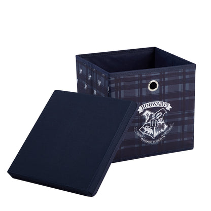 Harry Potter Collapsible Storage Cube with Removable Lid,10” x 10” x 10” Fabric Organizer Bin for
