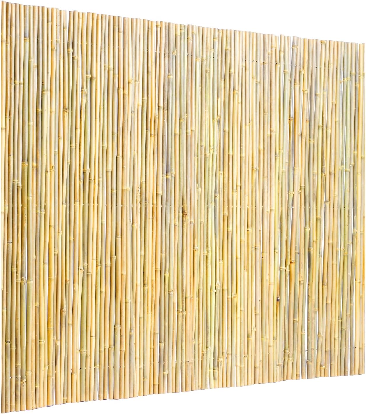 VEVOR Natural Rolled Bamboo Fence, Eco-Friendly Privacy Screen - 6 ft H x 8 ft L x 0.75 in D
