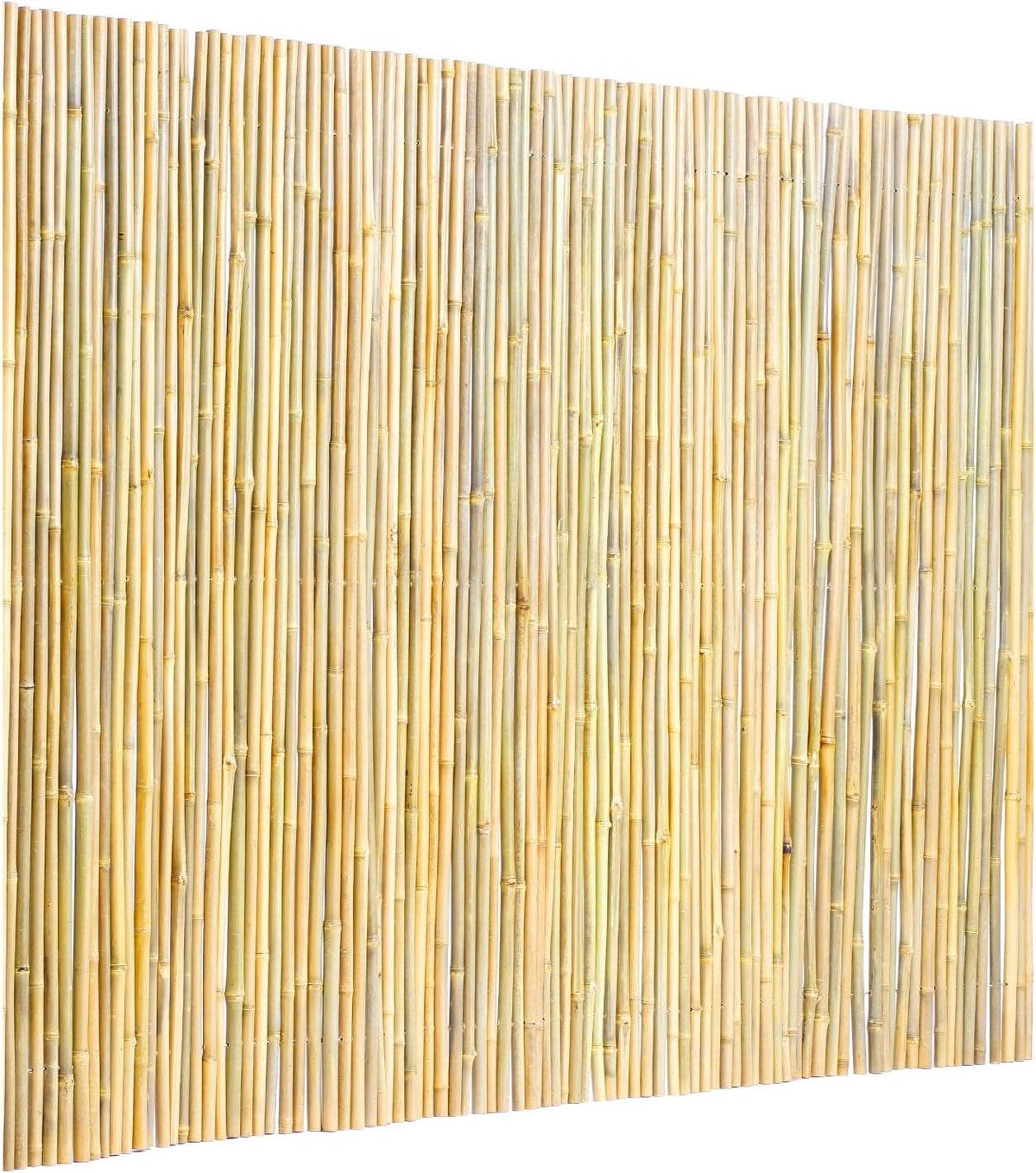 VEVOR Natural Rolled Bamboo Fence, Eco-Friendly Privacy Screen - 6 ft H x 8 ft L x 0.75 in D