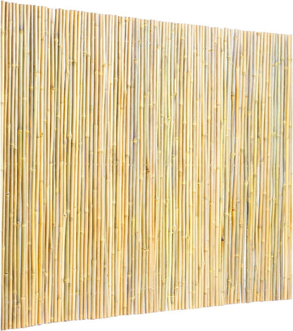 VEVOR Natural Rolled Bamboo Fence, Eco-Friendly Privacy Screen - 6 ft H x 8 ft L x 0.75 in D
