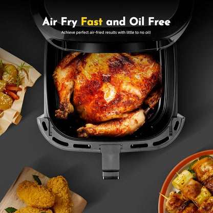 8.5QT Air Fryer, Family Size Digital Air Fryers, Nonstick Square Basket, Smart Touchscreen with