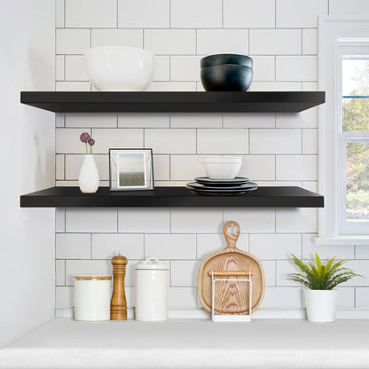 Sorbus Floating Shelves for Wall - 35 Inch Long Bathroom Shelves, Wall Decor for Bedroom, Kitchen