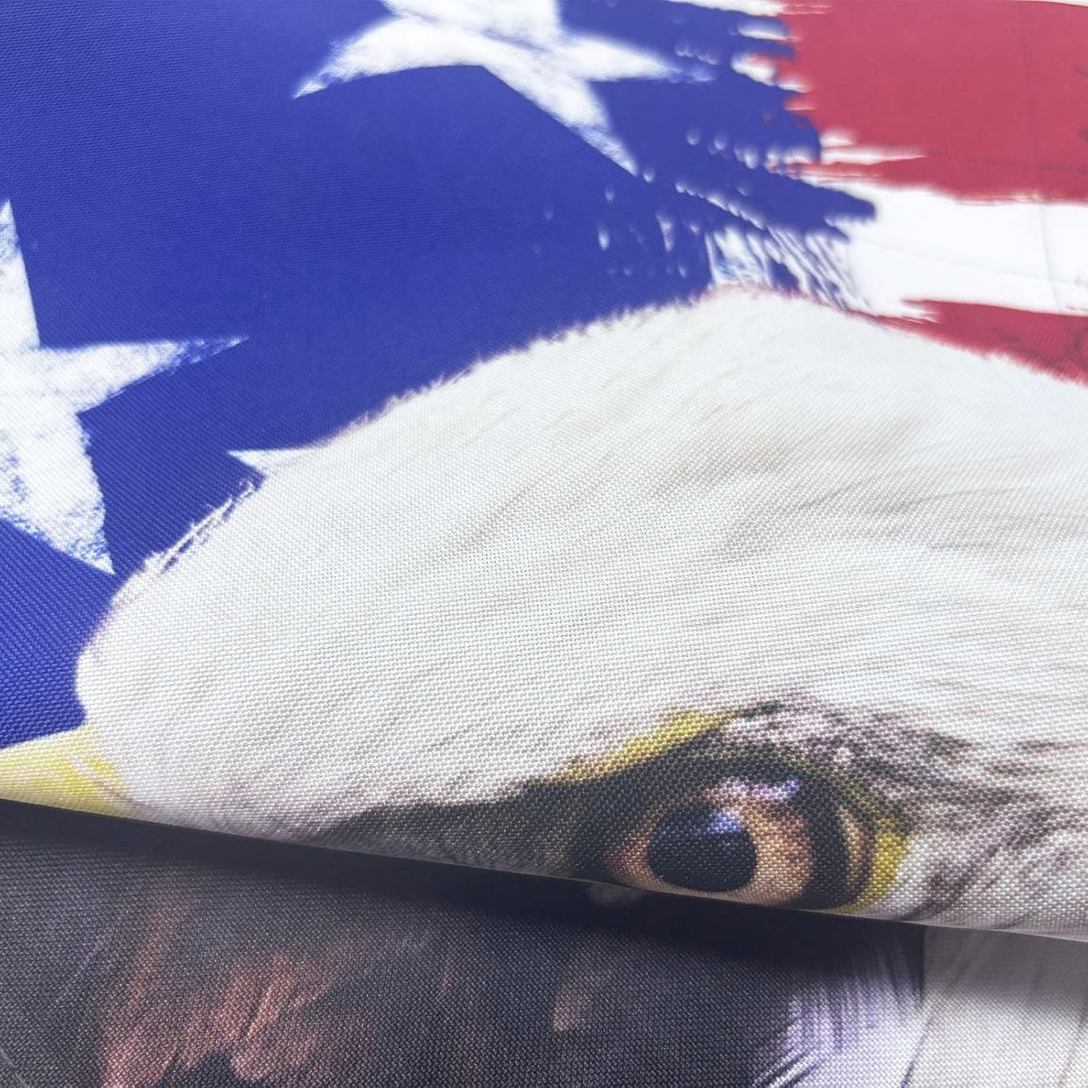 TOPFLAGS Garden Flag Stand with American Garden Flags Patriotic Stars and Eagle Yard Flag 12x18