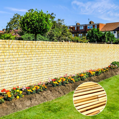 Bamboo Reed Fencing, Natural Bamboo Screens Outdoor, Decorative Privacy Screen Reed Curtains for