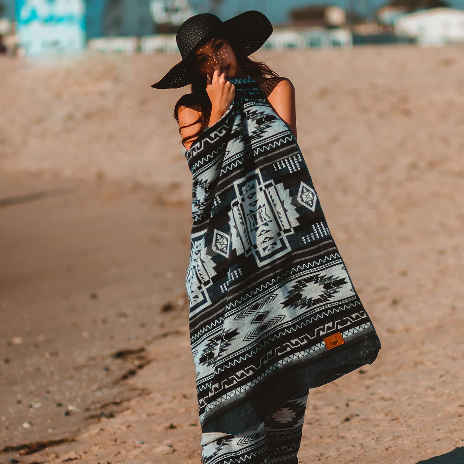 Inca Aztec Throw, Queen, King Blanket | Southwest Indian Navajo Boho Style | Native Cover for