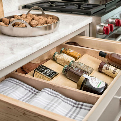 Rev-A-Shelf 3 Tiered Seasoning Organizer for Wooden Kitchen Drawers, Pull Out Spice Rack, 19.75 x