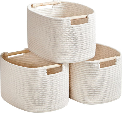 3 Pack Storage Basket for Cabinet and Toy Organization - 13"x9.8"x8.7" Baskets for Storage - Baby