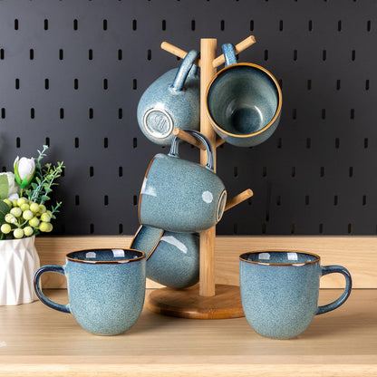 AmorArc 12oz Coffee Mugs, Ceramic Coffee Mugs set of 6 for Man, Woman, Dad, Mom, Modern Coffee Mugs