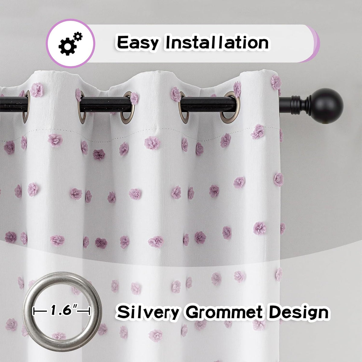 MYSKY HOME 100% Blackout Curtains for Living Room 95 Inch Long Total Light Blocking Curtains for