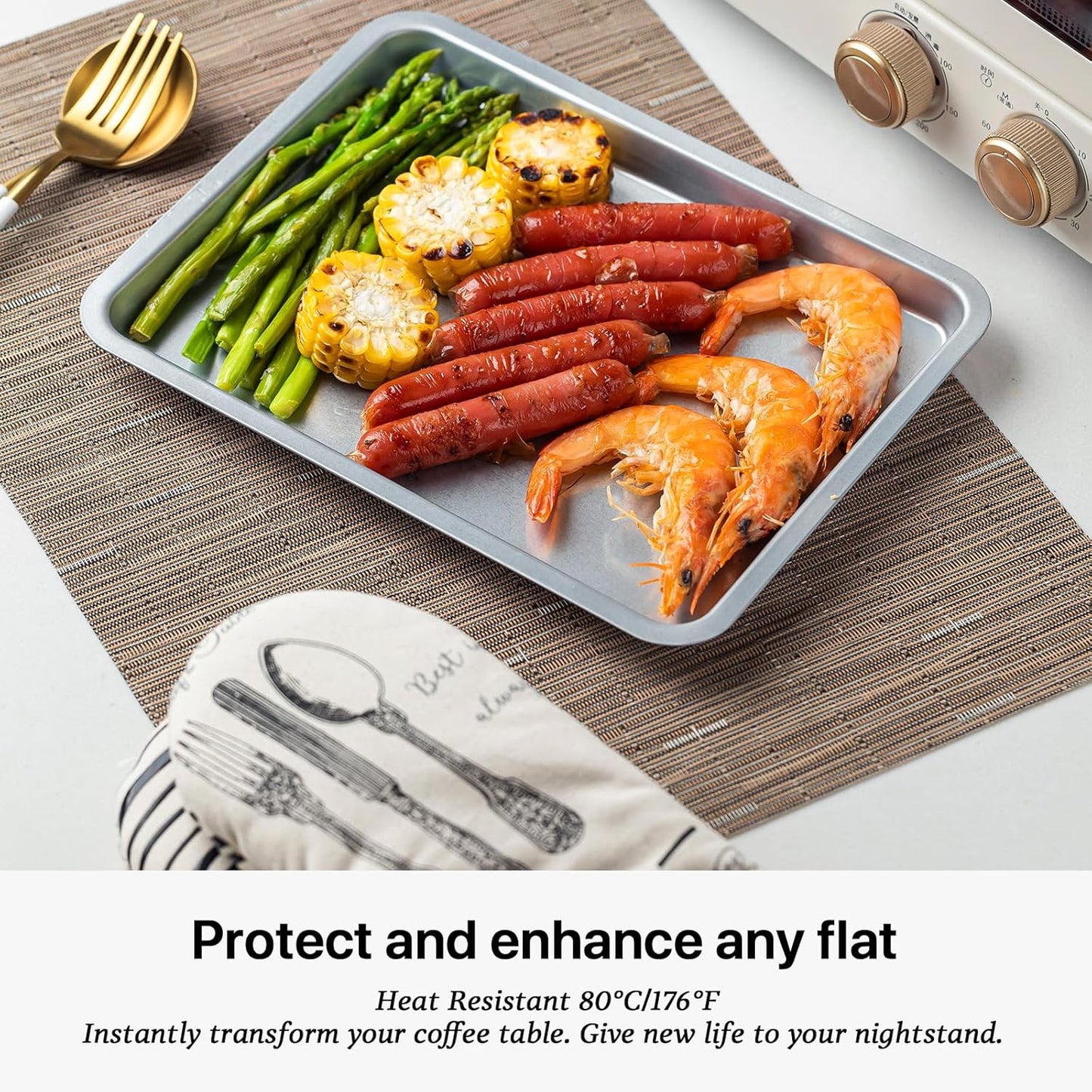 LEXMORE Placemats Set of 8 Vinyl/Plastic Woven Place Mats for Kitchen Table Indoor/Outdoor Washable