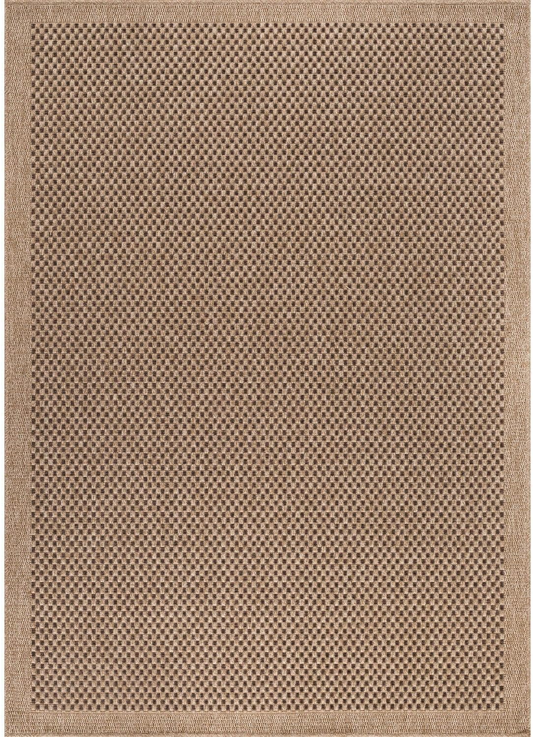 CAMILSON Easy Jute Rug 9x12, Indoor Outdoor Natural Color Fiber Area Rugs for Living Room Patio and