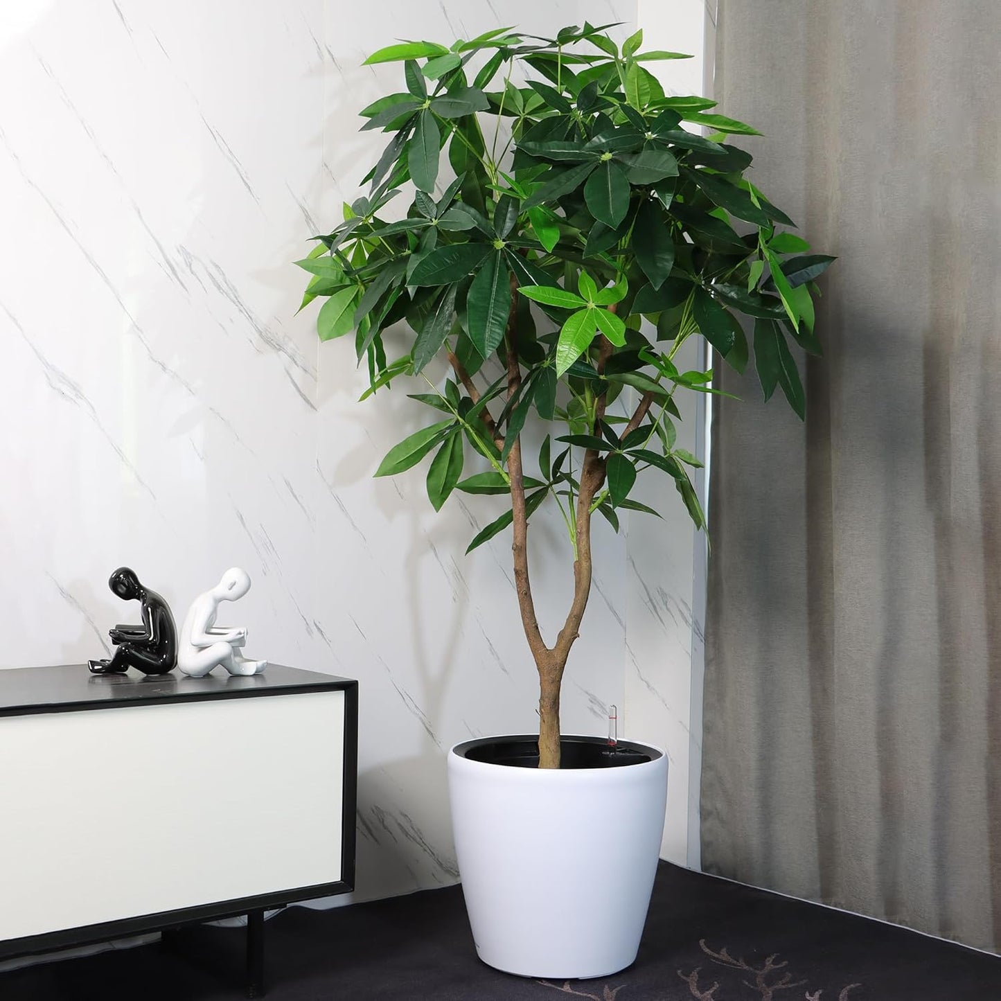 Dexceder 15x14 Self Watering Planter with Wheels Indoor Outdoor, Inner Pot Design, Thickened Large