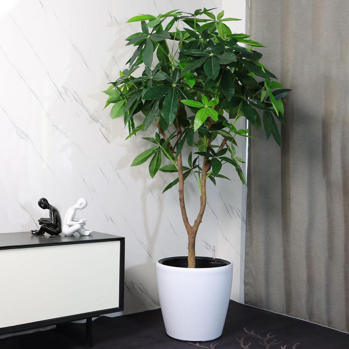 Dexceder 15x14 Self Watering Planter with Wheels Indoor Outdoor, Inner Pot Design, Thickened Large