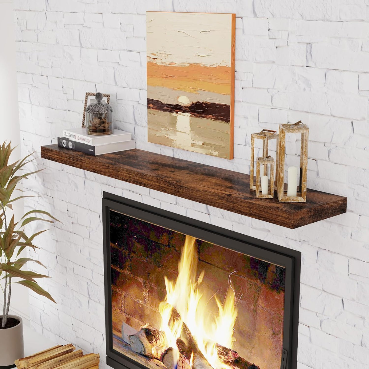 Floating Shelves 55 Inch Long, 55"W x 9"D Wall Shelf Invisible Bracket, 9 Inch Deep Floating Shelf