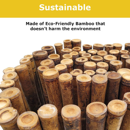 Backyard X-Scapes Bamboo Fencing 6 Feet High Outdoor Decorative Rolled Fence Panel, Caramel Brown 6