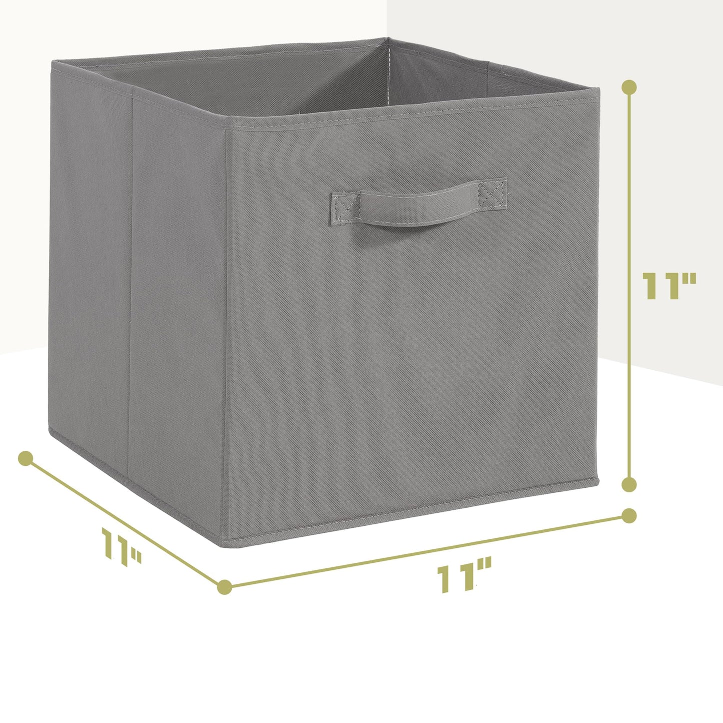 STORAGEIDEAS 11x11 Storage Bins, Set of 10 Storage Cubes, Collapsible Cube Storage Bins, Fabric