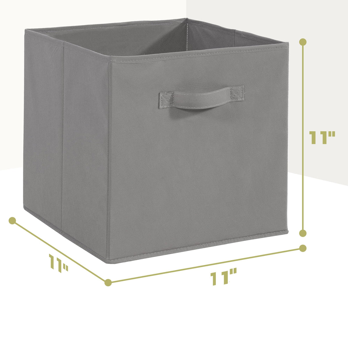 STORAGEIDEAS 11x11 Storage Bins, Set of 10 Storage Cubes, Collapsible Cube Storage Bins, Fabric