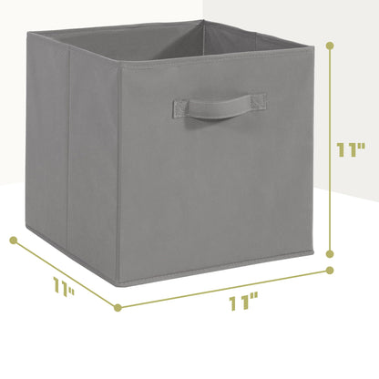 STORAGEIDEAS 11x11 Storage Bins, Set of 10 Storage Cubes, Collapsible Cube Storage Bins, Fabric
