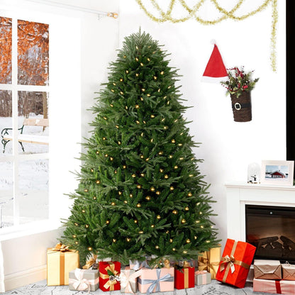 Camden 6.5ft Prelit Artificial Christmas Tree with Foot Pedal, 2041 Branch Tips, 400 Warm Lights