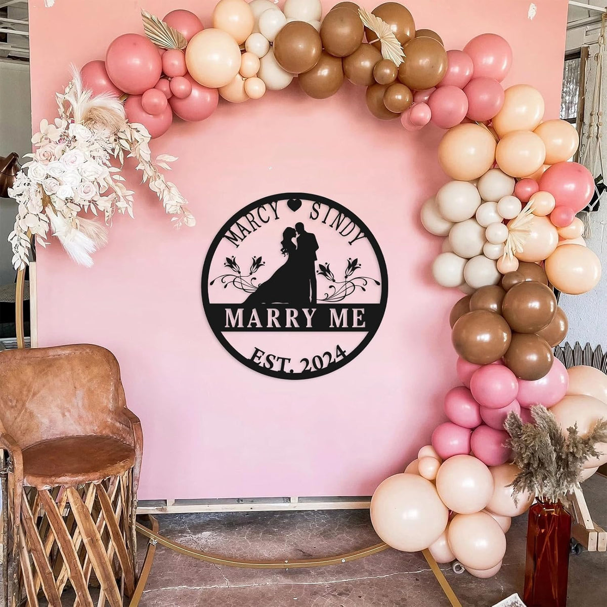Personalized Wedding Gifts | Custom Metal Signs| Couples Gift for Her | Wedding Date Sign |