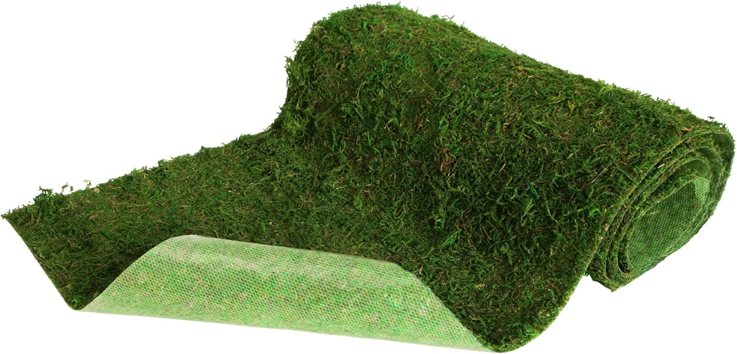 Moss Roll, Dried Moss for Crafts, Moss Table Runner for Fairy Gardens, Wedding Woodland Decor
