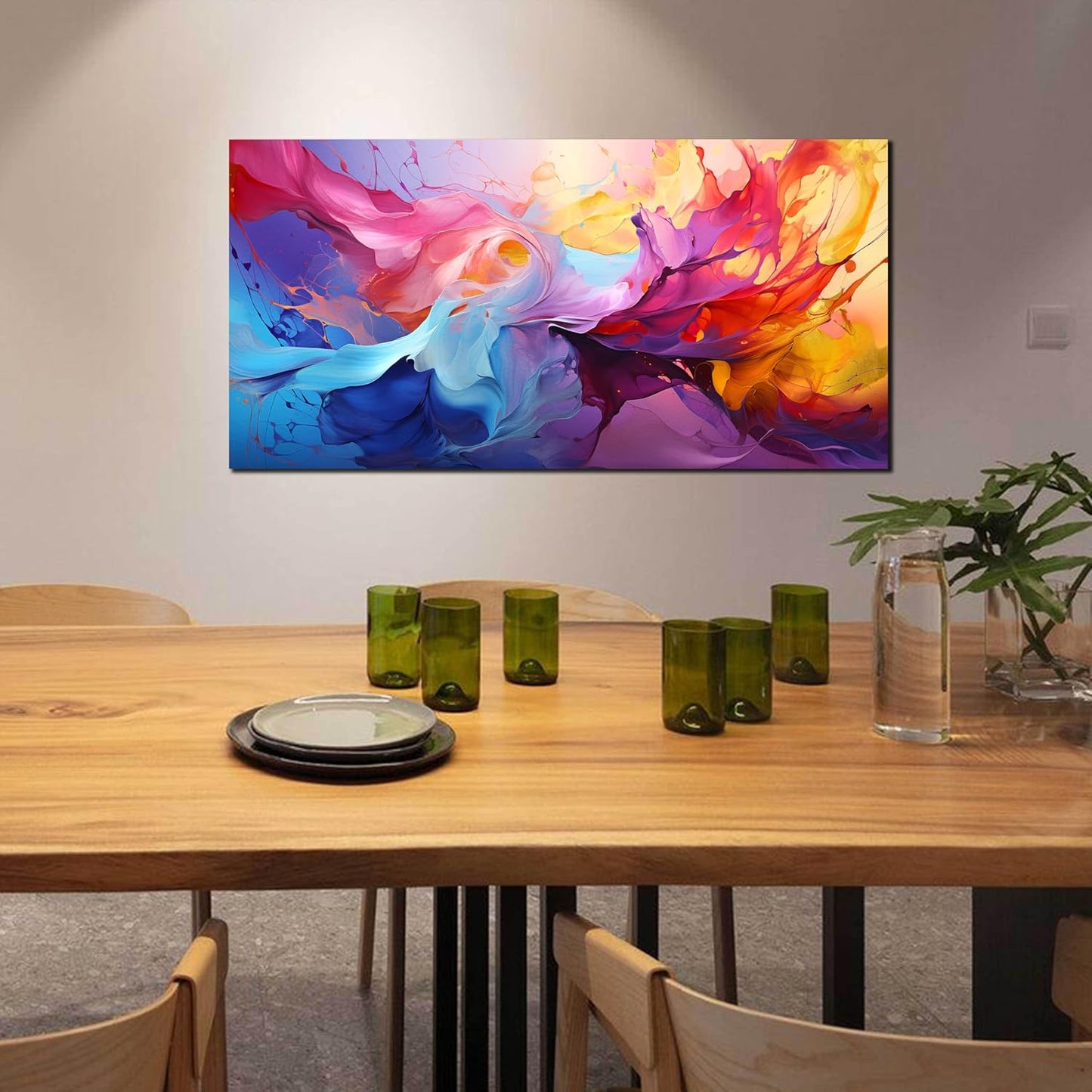 GUGIKA Abstract Wall Art for Living Room, Colorful Canvas Wall Decor for Bedroom, Picture Print
