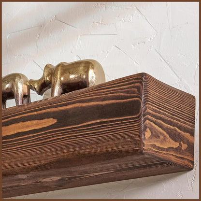 Handmade Fireplace Mantel Shelf, Extra Wide Rustic Wood Mantles for Over Fireplace, Wall Mounted