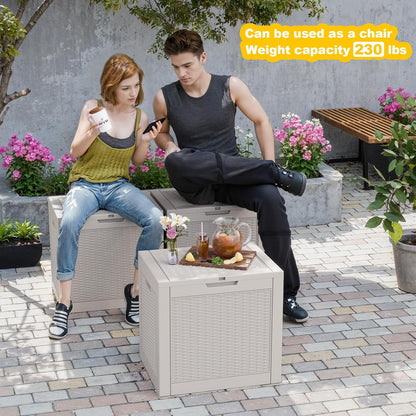 36 Gallon Outdoor Deck Box,Storage Lockable Waterproof Patio Furniture,Garden Tools,Cushions,Pool