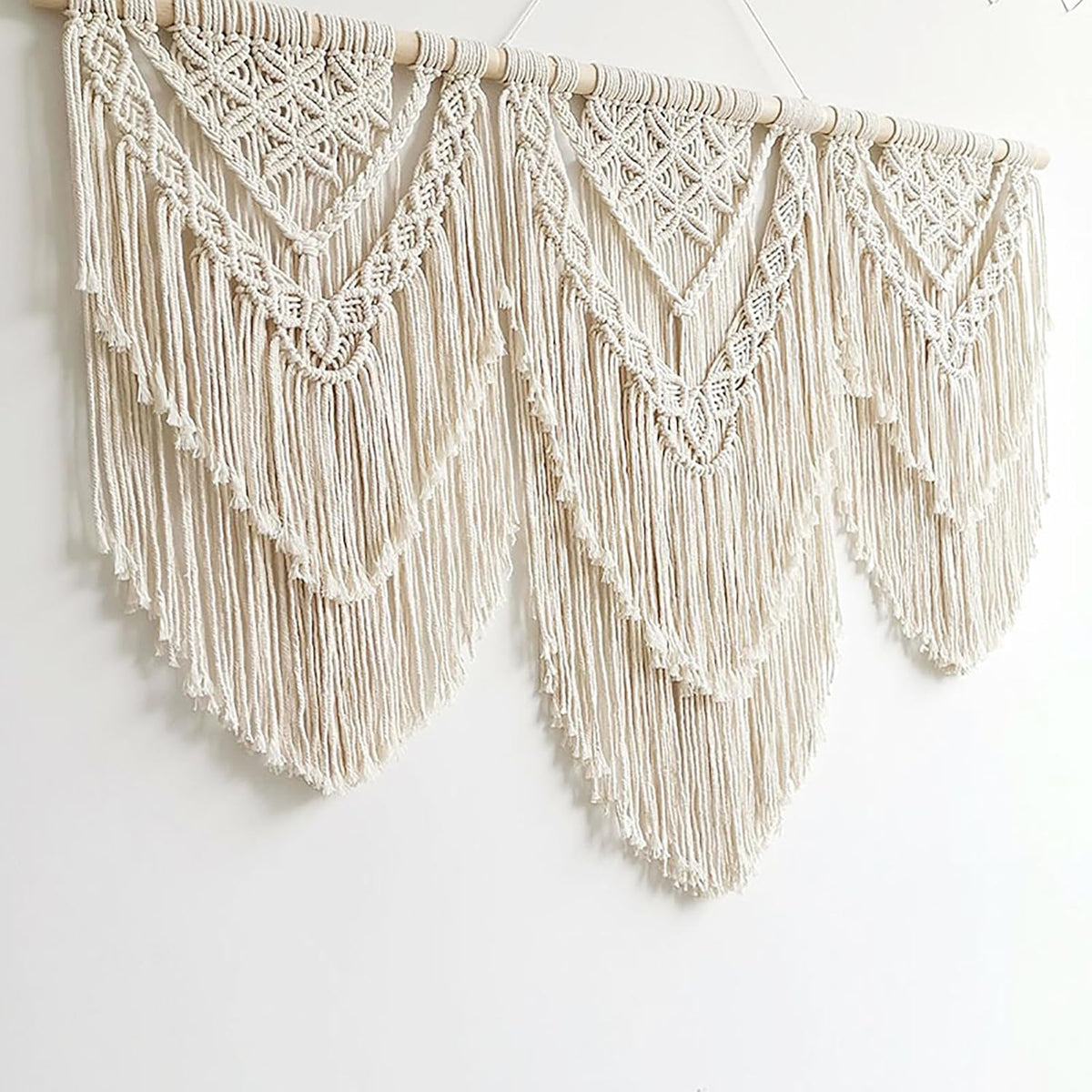 Achart Macrame Wall Hanging Large- Boho Wall Decor- large wall art- Wall Decor Living Room- Macrame