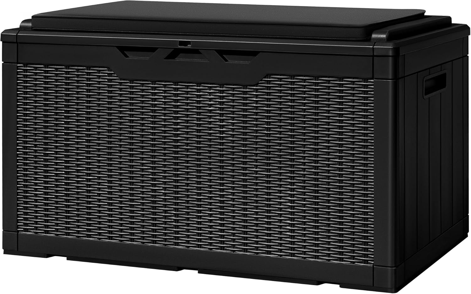 Greesum 100 Gallon Resin Deck Box Large Outdoor Storage with Cushions for Patio Furniture, Garden