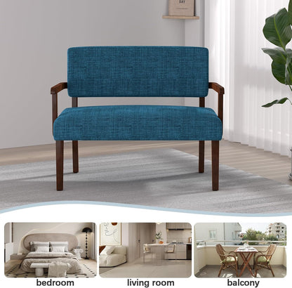 Accent Chair 2 Seat, Arm Chairs with Soft Seat and Armrests for Living Room, Love seat for Dining