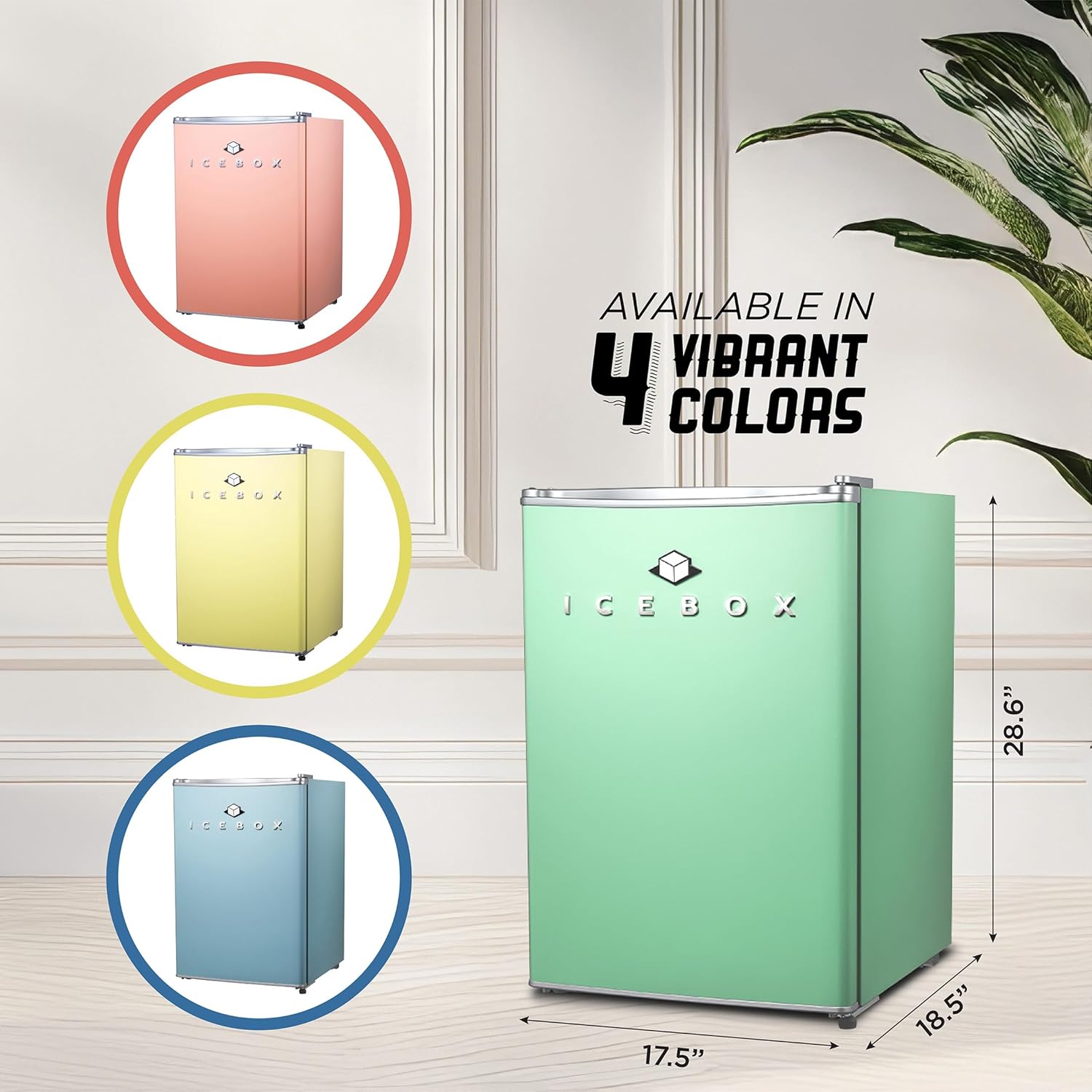 IBCR25MNT Compact, Energy Star Certified Small, Single Door Mini Fridge with Freezer Refrigerator