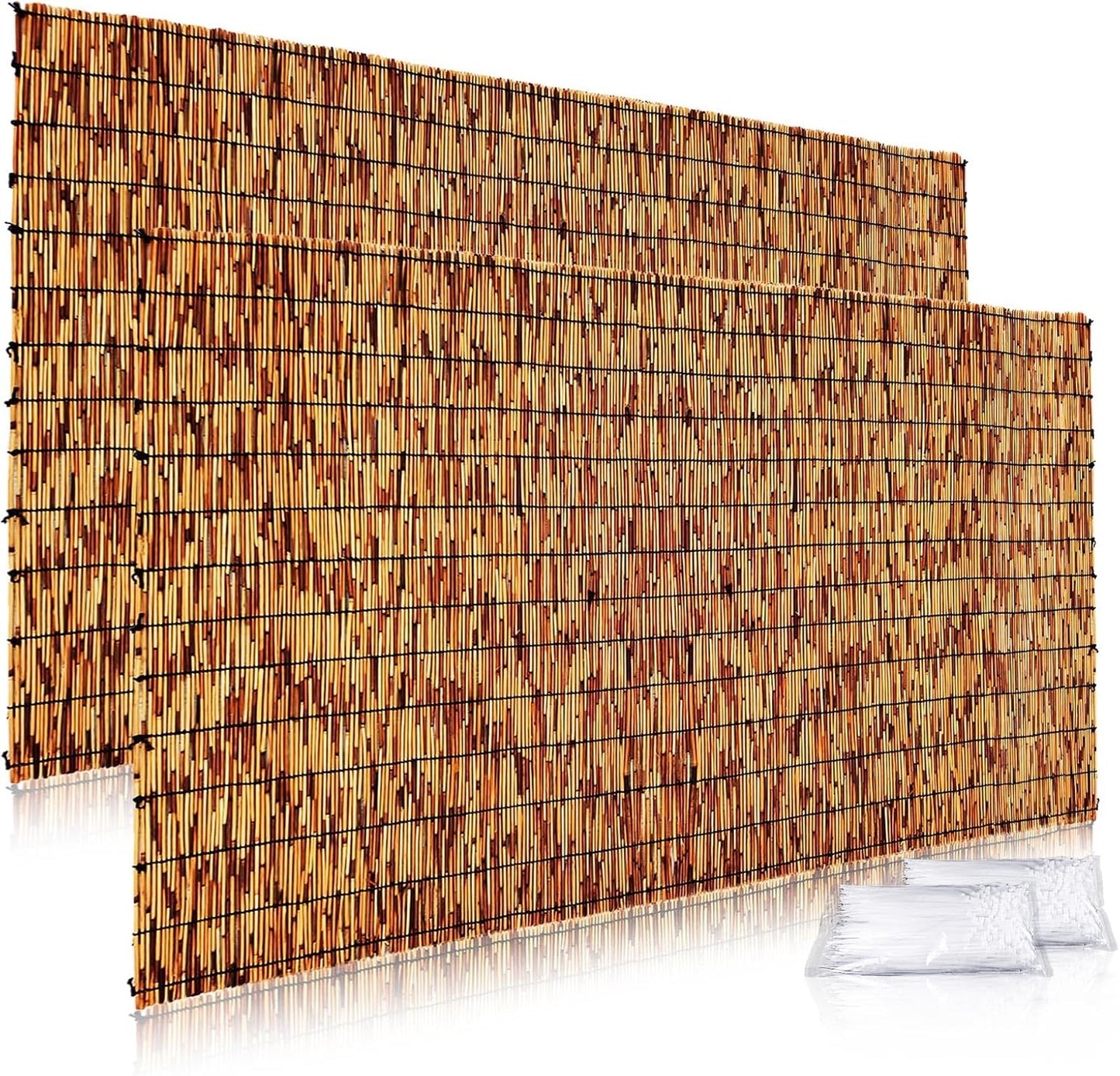 Reed Fencing Rolls,Patio Privacy Screen,Decorative Bamboo Fence Rolls for Patio Balcony Garden