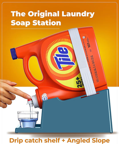 TidyFriend Laundry Detergent Holder Stand with Tray, Laundry Detergent Stand with Non-Slip Rubber