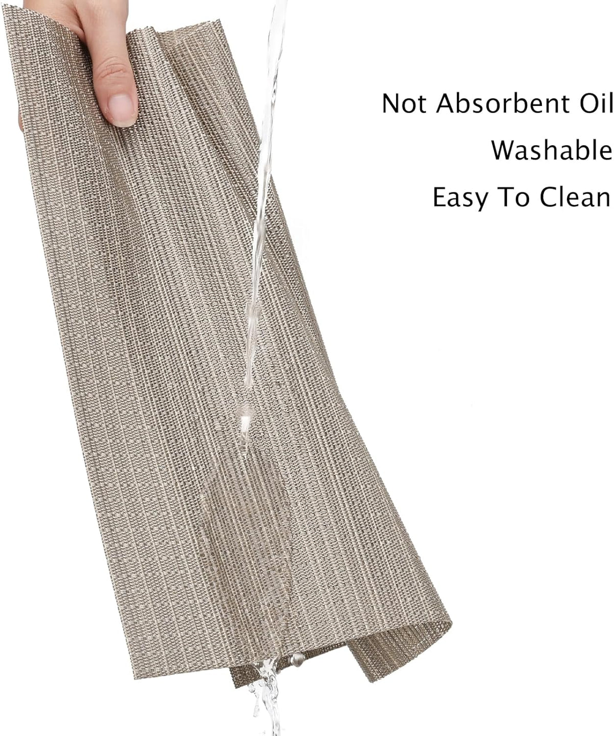 Myir JUN Placemats Set of 4, Vinyl Woven Placemats Place Mats Indoor Set of 4 Washable Table Mats
