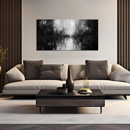 Abstract Wall Pictures for Living Room,Black Art Paintings for Wall Office Wall Art Bedroom Wall
